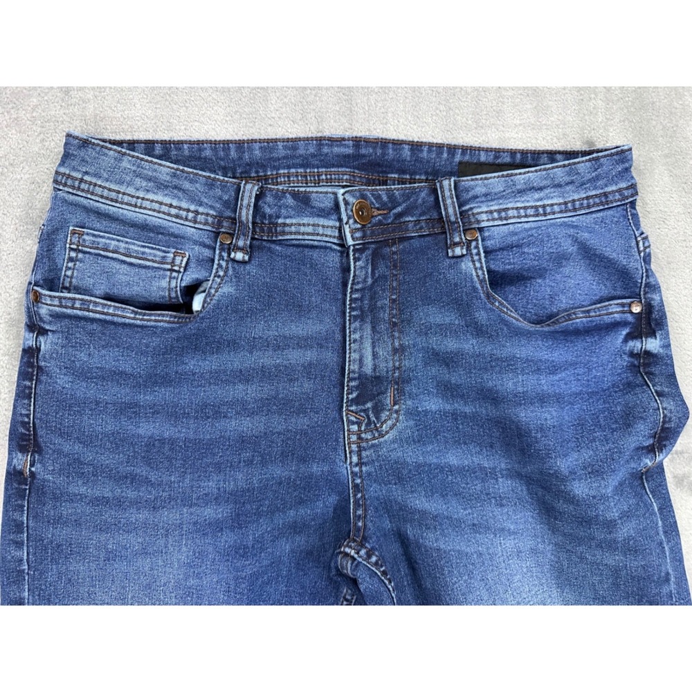 The Perfect Jean NYC Athletic Fit Mens 32x34 Blue Denim Jeans Medium Wash - Picture 5 of 10